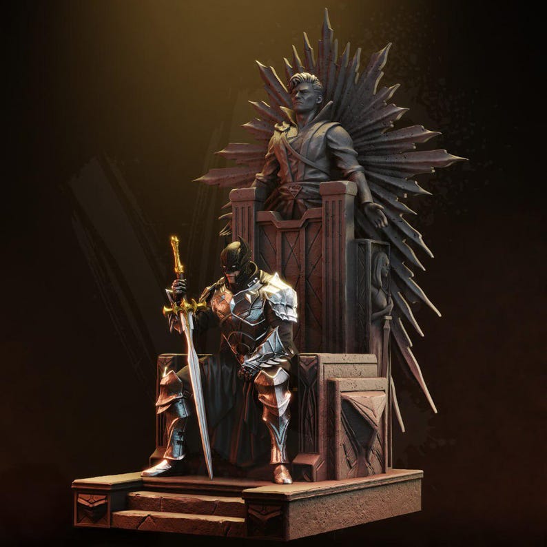 superhero stl, 3d print file, 3d printable model, dark knight stl, fan made stl, 3d stl files, 3d model, statue stl, 3d printed design, resin stl, comic character stl, 3d model stl, 3d print statue