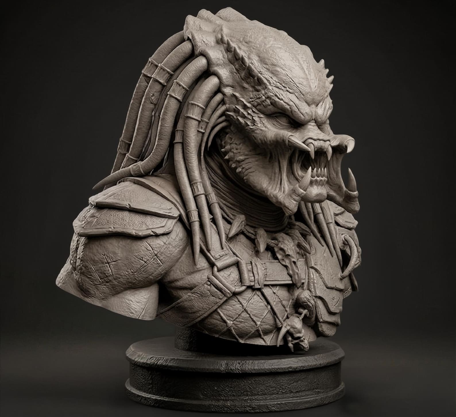 Alien Hunter Bust STL, Sci-fi Creature 3D Print Model, Sci-fi Trophy ...