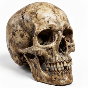 Realistic Human Skull STL, Anatomical Skull 3D Print Model, Skull Decor STL File, Halloween Decor Stl