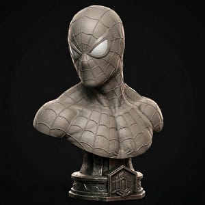Spider Superhero Bust STL, 3D Print Statue Digital Download, Printable ...