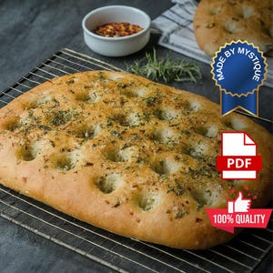 MIGLIORE ricetta per pane focaccia pasquale fatto in casa facile, guida agli antipasti pasquali, idee per cene facili, ricetta PDF stampabile / download digitale