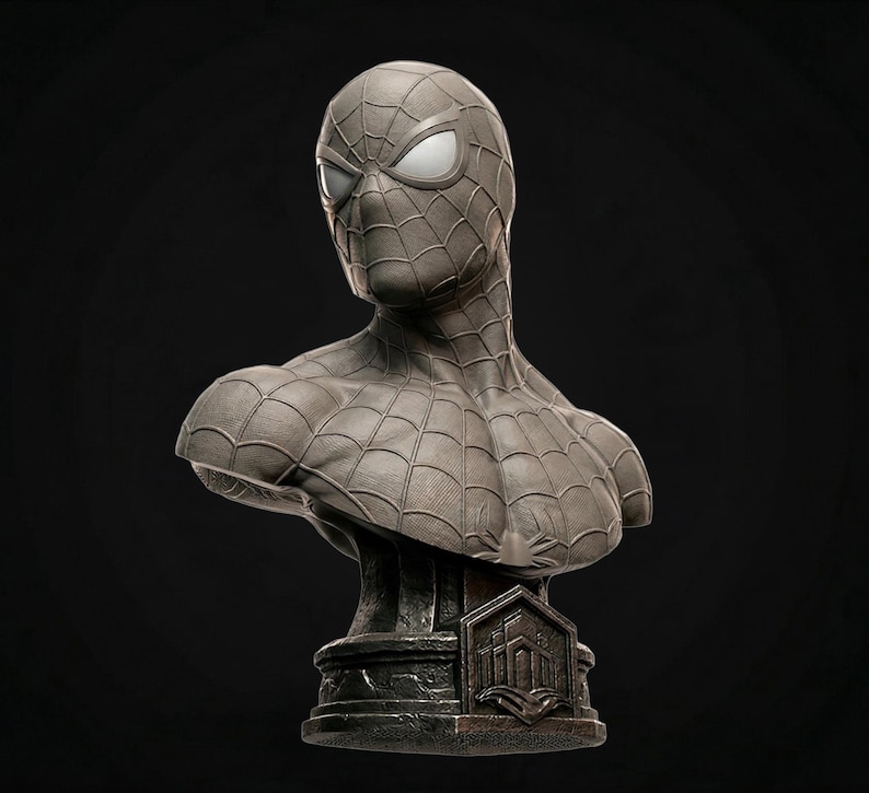 Spider Superhero Bust STL, 3D Print Statue Digital Download, Printable ...