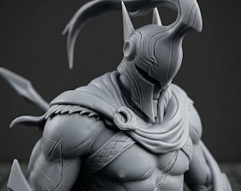 Pantheonn Resin Statue STL, Instant Download 3D Print Figure, LoL Inspired Spartan Warrior