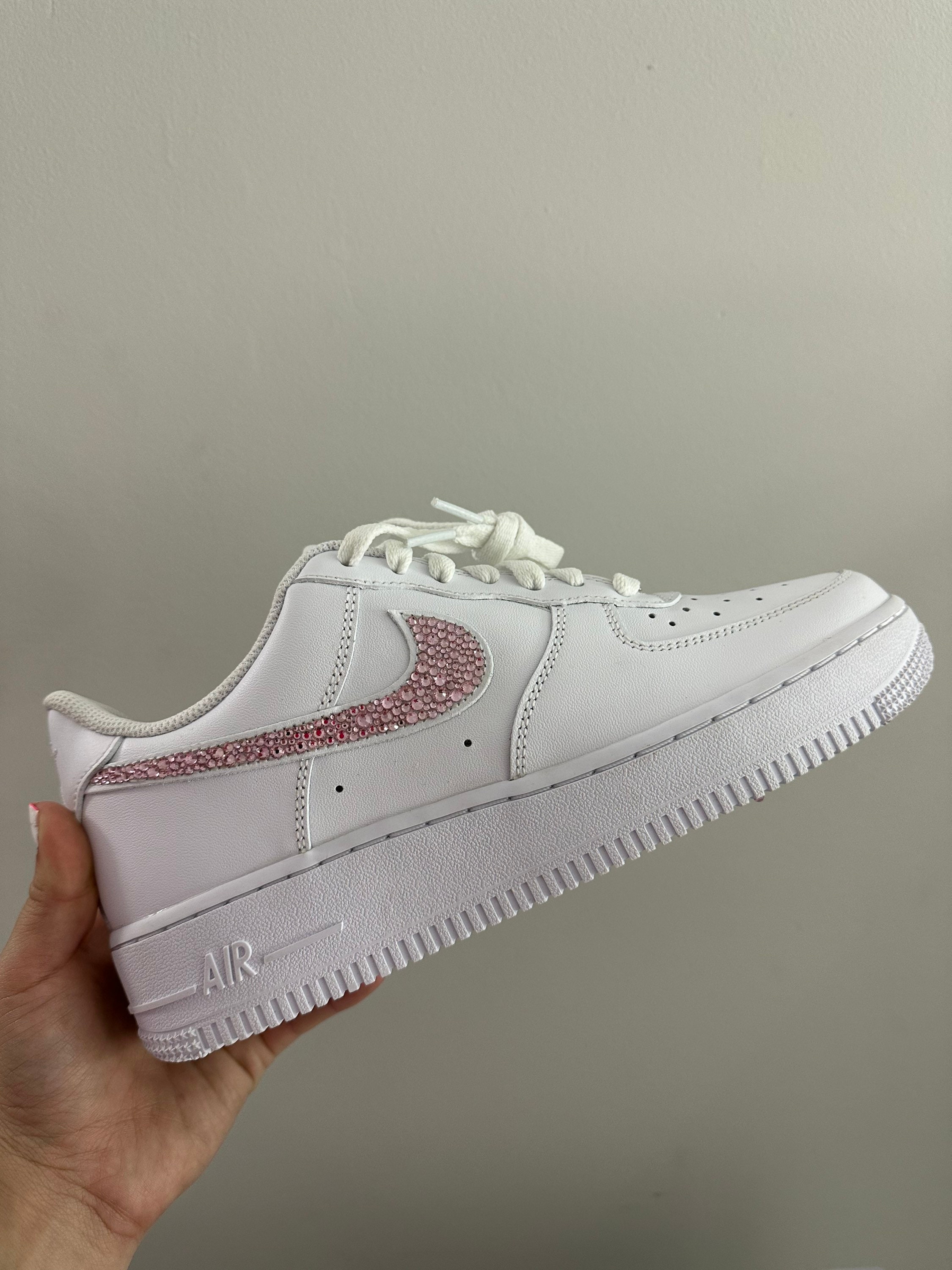 Lujo antiguo Funeral Blinged Out Womens Nike Air Force 1 Sneakers - Etsy Denmark