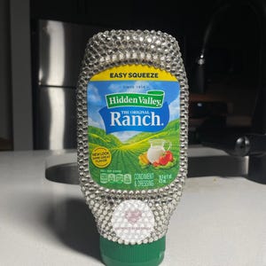 Blinged out ranch bottle