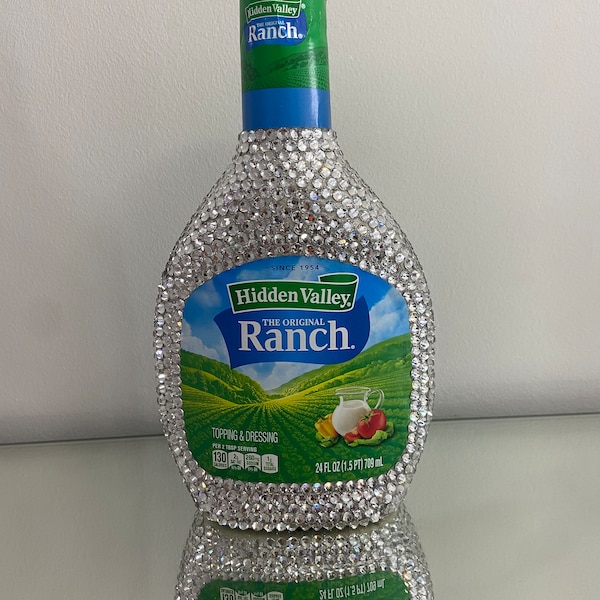 Blinged out ranch bottle