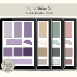 Digital planner Sticky Note Stickers | Printable Sticky Notes, Stickers For Planning, Shaped Planner Stickers