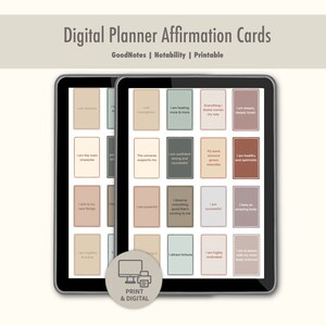 adesivos de cartão de afirmação digital | Adesivos com citações motivacionais, adesivos para planejamento, adesivos GoodNotes, downloads digitais para impressão