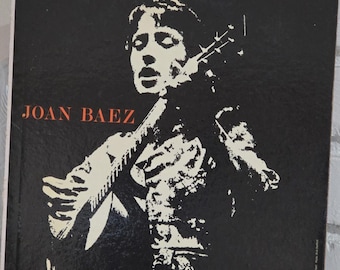LP de vinilo homónimo de Joan Baez, álbum de música folk vintage Vanguard Stereolab VSD-2077, portada de disco clásica de guitarra acústica de la década de 1960.