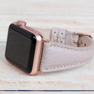 Elegant Slim Mink Leather Apple Watch Band women 40mm 41mm 42mm 44mm 45mm 46mm 49mm Series 10 9 8 7 6 5 4 SE, Chic Special Day Gift Her