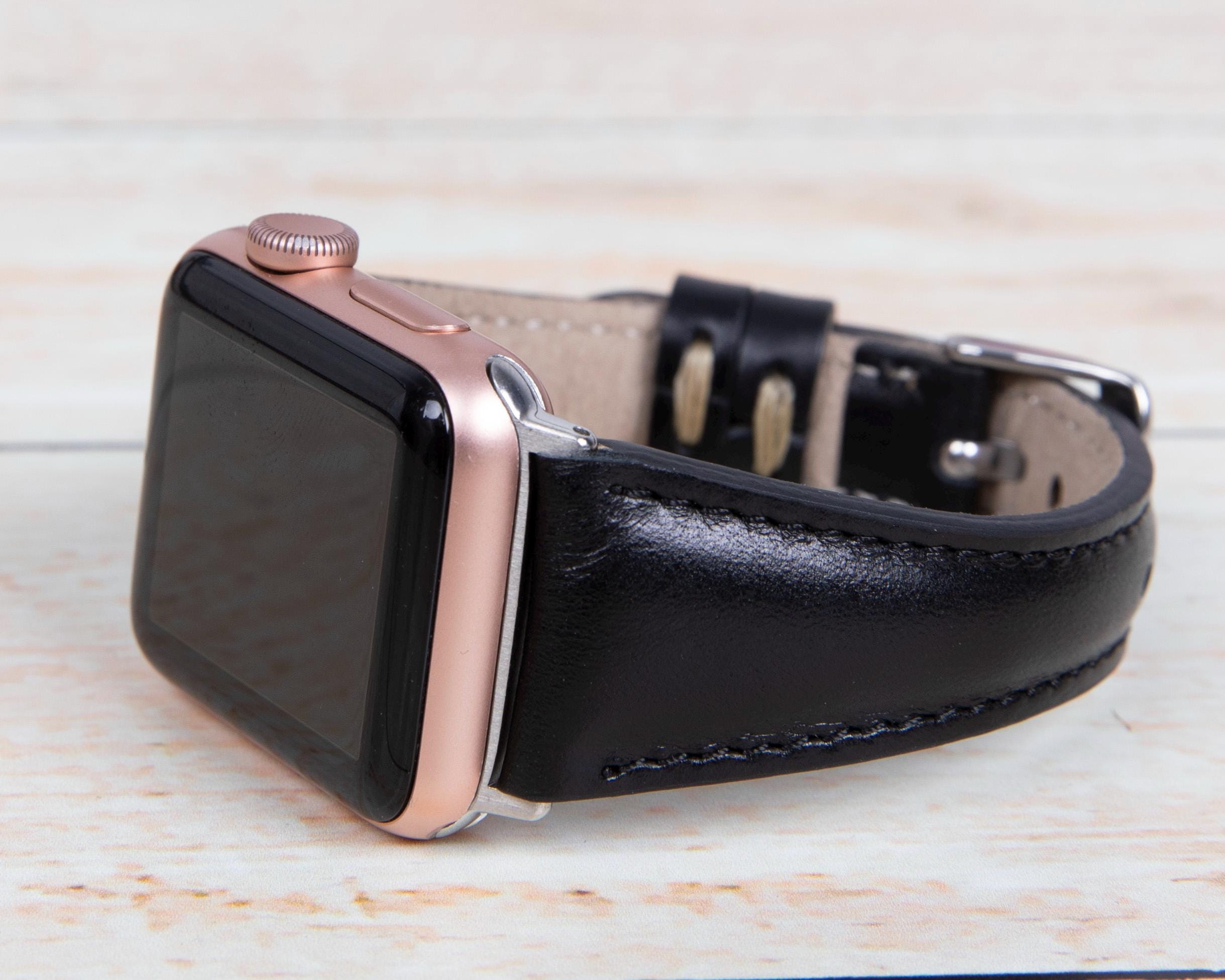 Echtes Leder Frauen Apple Watch Band 40 mm 41 mm 42 mm 44 mm 45 mm 46 mm 49 mm, Slim iWatch Strap Frau Serie 10 9 8 7 6 5 4 3 SE