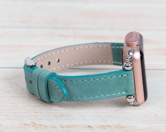 Slim Leather Google Pixel Watch Band: Personalized Strap, Valentines Gift