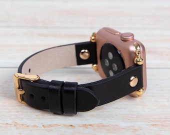 Correa de cuero Fitbit: Correa fina personalizada con cuentas