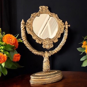 Antique Art Nouveau Table Top Mirror