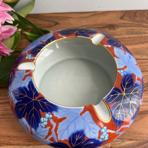 Beautiful Vintage Fukagawa Porcelain Ashtray