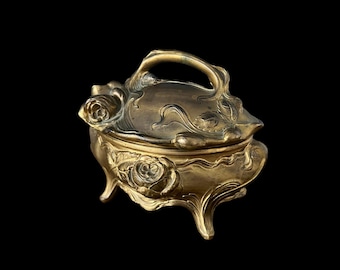 Large Gilded Victorian Jewelry Casket