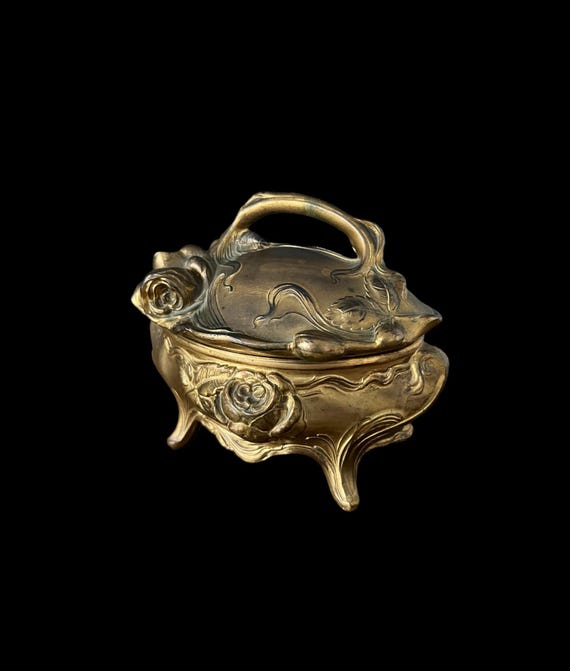 Large Gilded Victorian Jewelry Casket