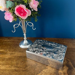 Superbe porte-bijoux VTG plaqué argent