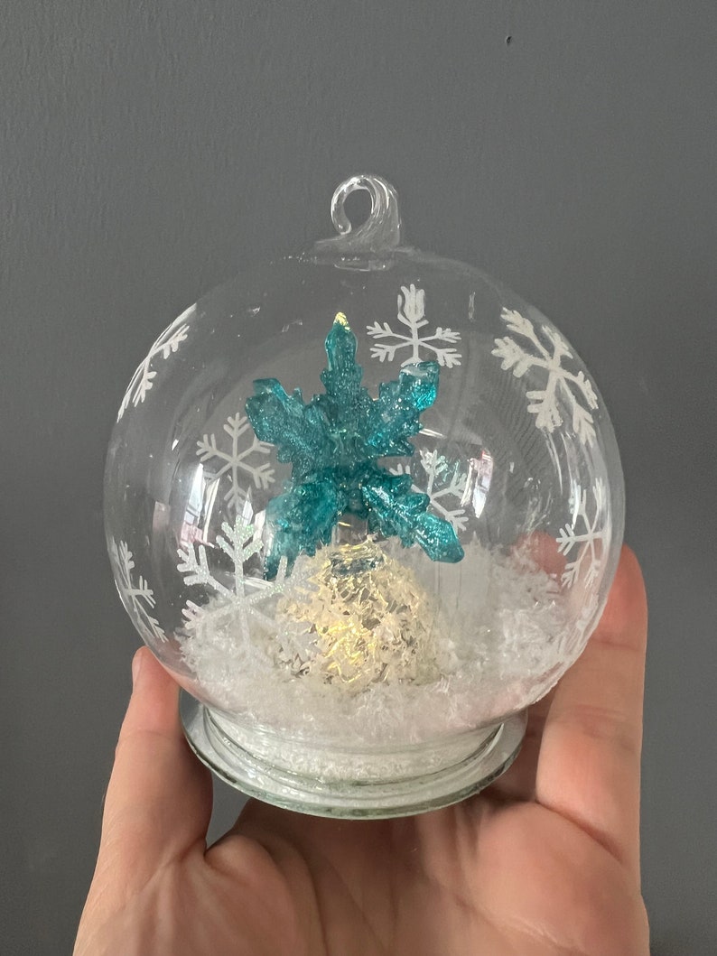 Glass Light up Christmas Ornament Etsy