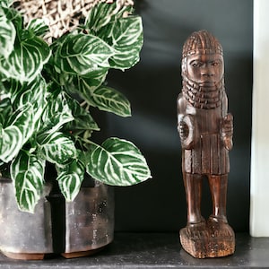 VTG Carved Wood African Kuba Figure