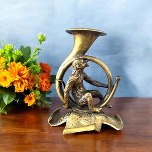 1800’s Bronze Monkey Candleholder