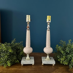 1950’s Lonk Satin Boudoir Lamps