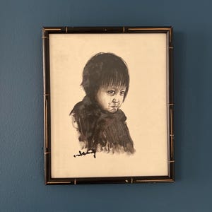 Cuadro vintage de niños llorando