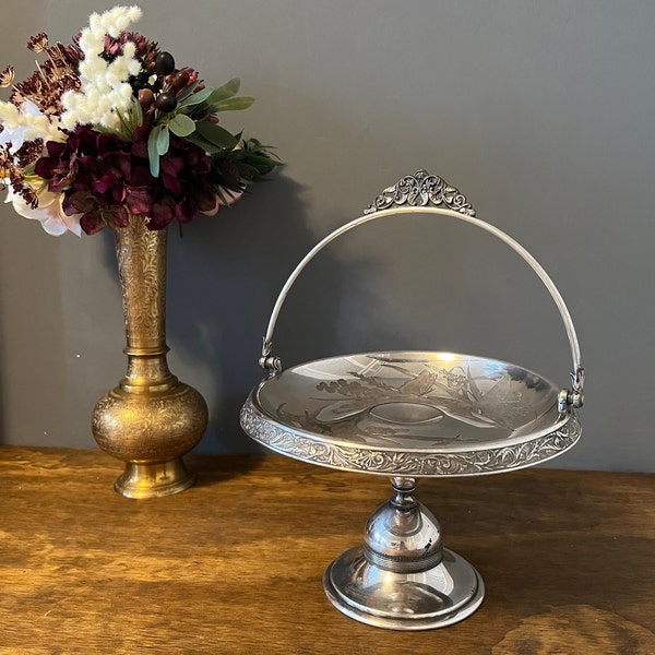 Stunning Victorian Silver Plated Bride Basket