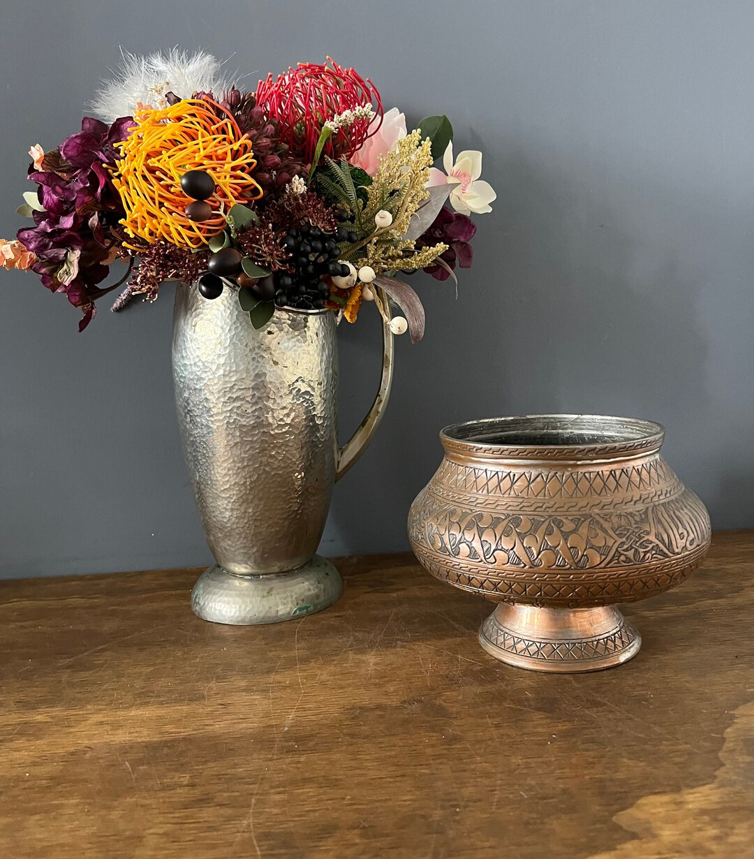 Antique Islamic Copper Bowl Etsy