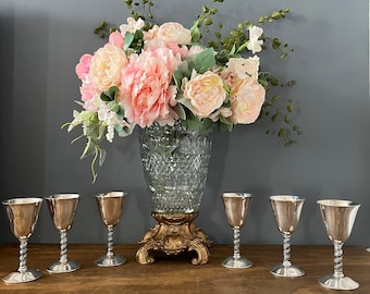 Set of 6 Silver Plated Goblet