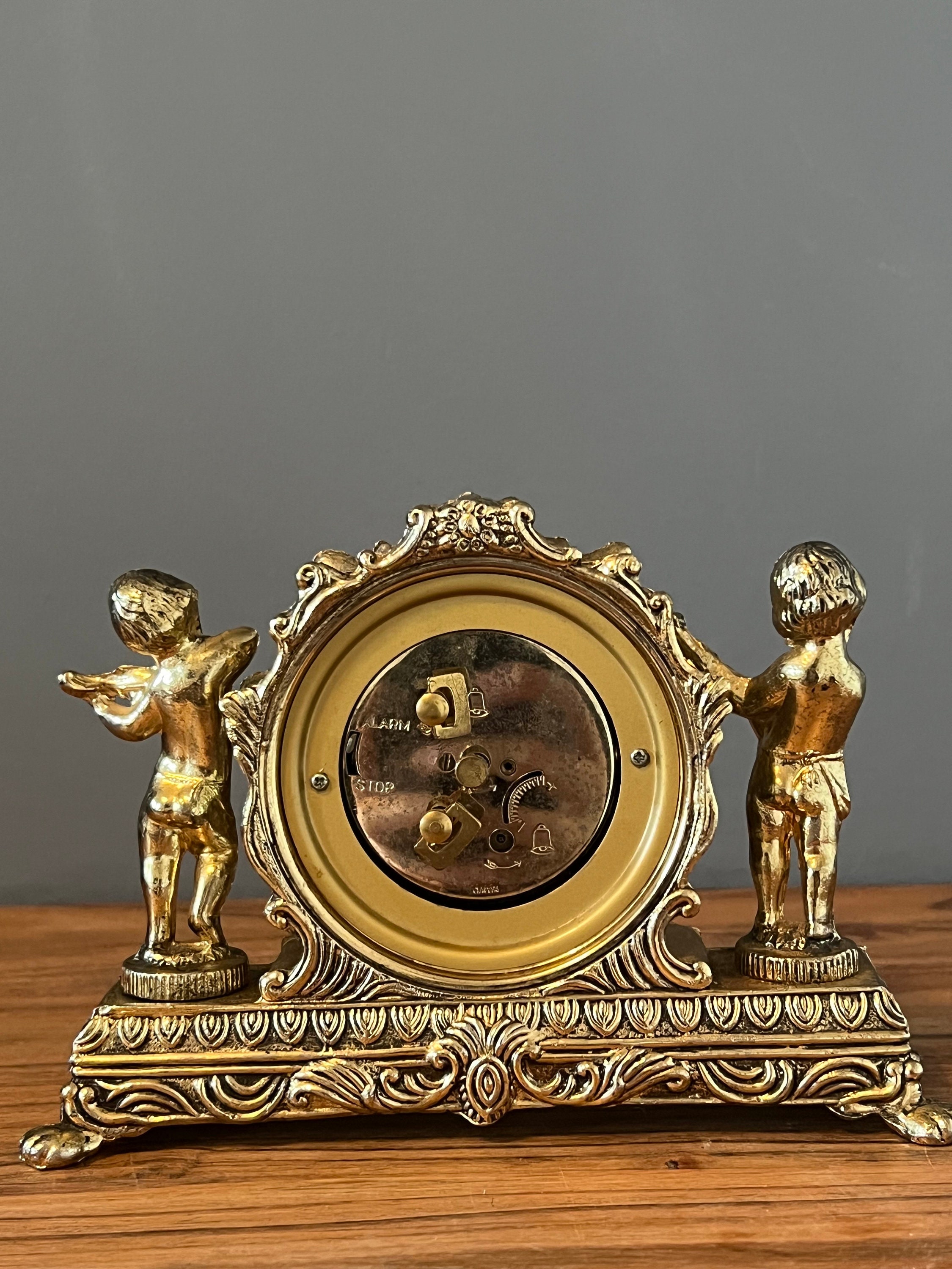 Vintage Splendex Cherub Wind up Mantel Clock Etsy