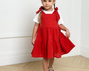 Girls Ruffle Sundress Sewing Pattern PDF: Adjustable Straps, Beginner Friendly