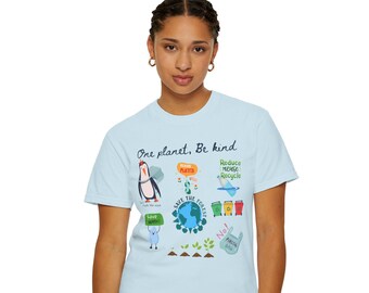One Planet Be kind T-shirt, Gift for environment lover, Environment Awareness T-shirt, save the earth shirt, Earth Day Tee, Nature Lover