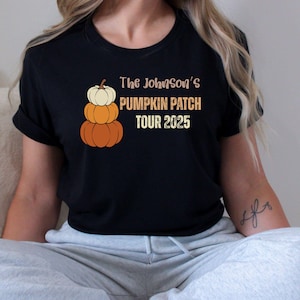 Pumpkin Crew patch shirts, Family pumpkin shirts Matching fall shirts Family fall pumpkin patch tees, Custom name pumpkin patch shirts