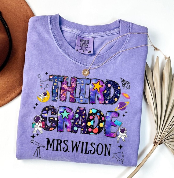 Third Grade teacher Shirt Outer space theme shirts Back to school shirts First Day of school shirt Galaxy 3rd grade teacher tees Planet tee