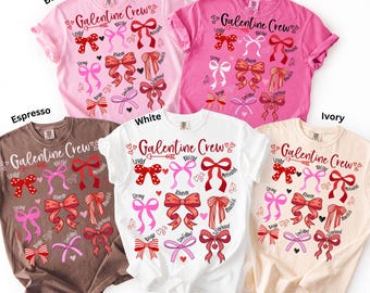 Galentine Day Crew shirts, Galentine Matching shirts, Girl Crew Valentine Day shirts, Valentine Day friend tee, Galentine Crew party shirts