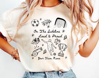 Soccer Lover shirt, Mom Soccer Shirt, Gift for Soccer lover, Soccer Fan Gifts, Soccer Mama T-shirt, Doodle soccer shirt, soccer game shirt