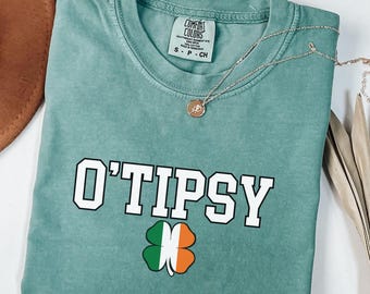 Tipsy St Patricks Day Shirt, Clover Tshirt, Irish Flag Shirt, Shamrock Shirt, St Paddys Day, Funny St patricks shirt, Irish tee, O'tipsy tee