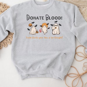 Halloween Blood Bank Sweatshirt,Transfusion Sweatshirt, Blood Bank Lab Tech Sweatshirt, Gift for Blood Banker, Medical Lab Scientist Sweater
