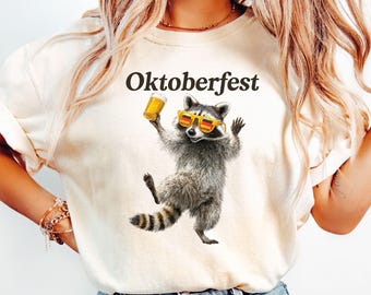 Oktoberfest shirt, Racoon oktoberst shirt, Oktoberfest tee, German festival shirt, Beer lover gift, October beer shirt, german beer shirt