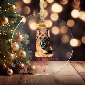 Custom Pet Memorial Ornament, Custom Dog photo Ornament, Dog Loss keepsake, Cat Loss Ornament, Sympathy gift for loss of pet, Fur baby loss