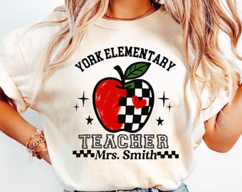 Teacher shirts, Custom Teacher name shirt, School name shirt Back to school teacher tee, Teacher Matching shirts, Teacher team shirts, Tees