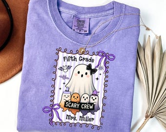 Funny Halloween Teacher shirt, Funny Teacher ghost shirt, Teacher Halloween Crew shirts fifth grade ghost shirt spooky teacher shirt ghosts