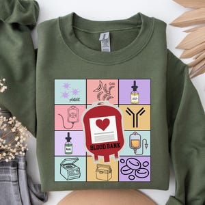 Blood Bank Laboratory Sweatshirt, Christmas BloodBank Shirt, Gift for Blood Banker, Blood Transfusion shirt, Blood Bank Tech Aesthetic shirt