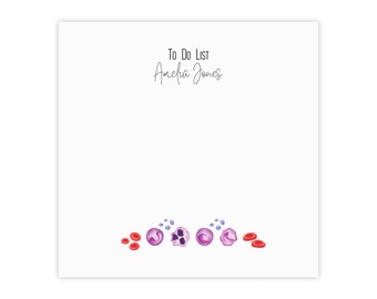 Personalized Medical memo pad, Laboratory sticky notes, Lab technologist custom gift, Gift for Hematology tech, Medical Laboratory notes