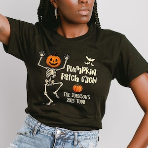 Pumpkin Crew patch shirts, Family pumpkin shirts Matching Halloween shirts Family fall pumpkin patch tees, Pumpkin crew shirts, skeleton