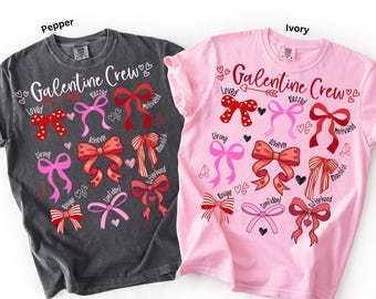 Galentine Day Crew shirts, Galentine Matching shirts, Girl Crew Valentine Day shirts, Valentine Day friend tee, Galentine Crew party shirts