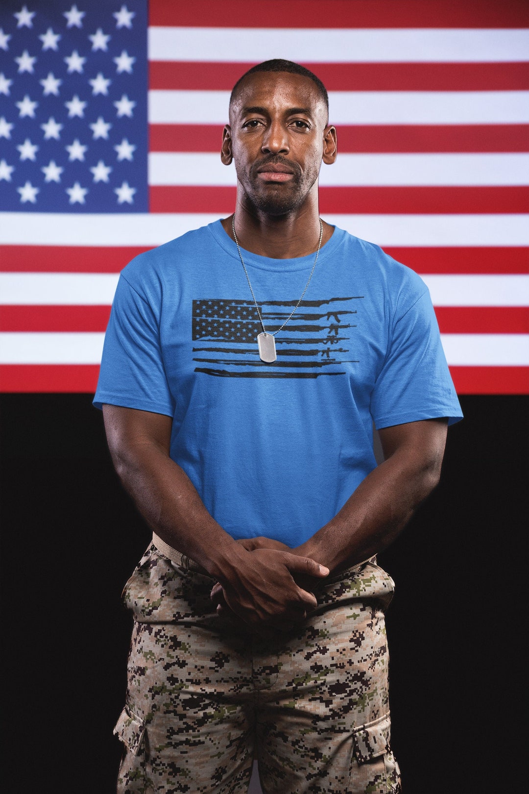 American Flag With Guns T-shirt - Etsy