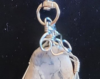 Amethyst Sage Agate purse charm