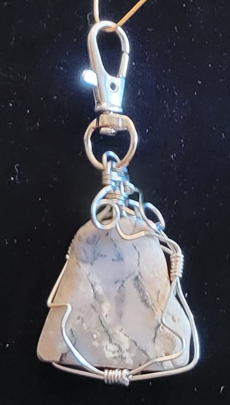 Amethyst Sage Agate purse charm image 1